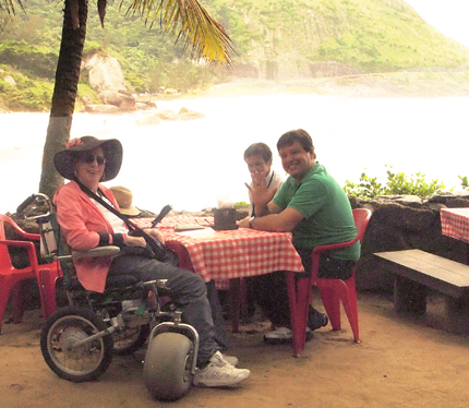 disabled travel wheelchair nancy nate brazil rio lunch eduardo